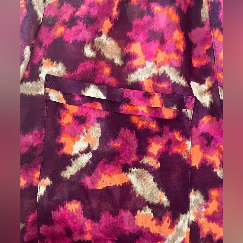 APT. 9 Brand Colorful Polyester Blouse Women’s Size Medium - Picture 5 of 12